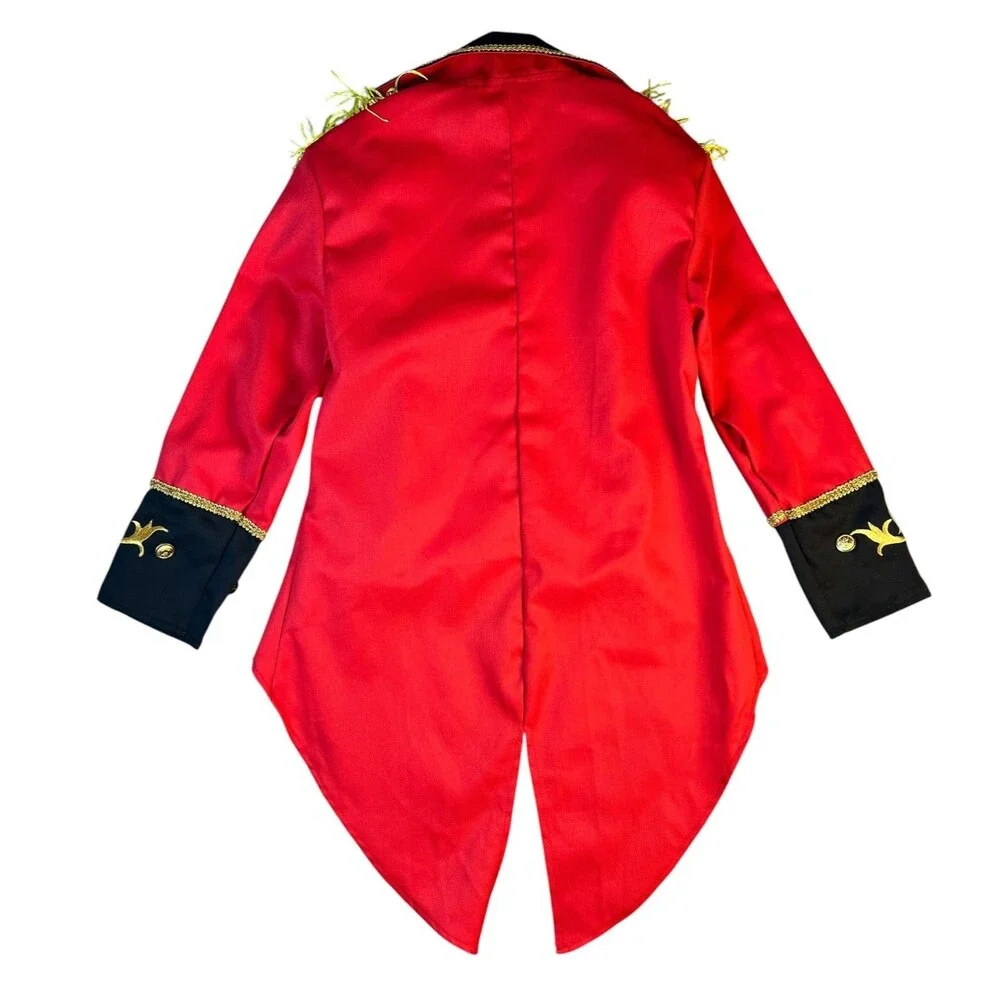 Youth Boy Red Circus Ringmaster Costume Jacket Tailcoat  Size L  Prince Charming